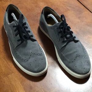 Cole Haan Men's Gray Suede Lace-Up Shoes | Size 10.5M